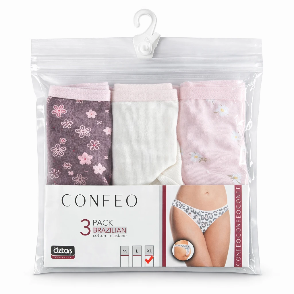 Kadın Brazilian Kesim 3'lü Külot Seti C803-500