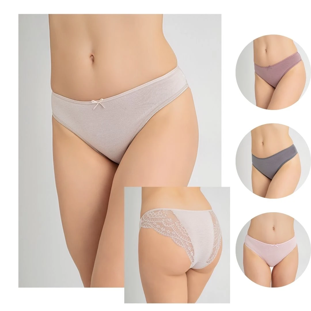 Kadın Dantelli Bikini 4'Lü Paket C804-007