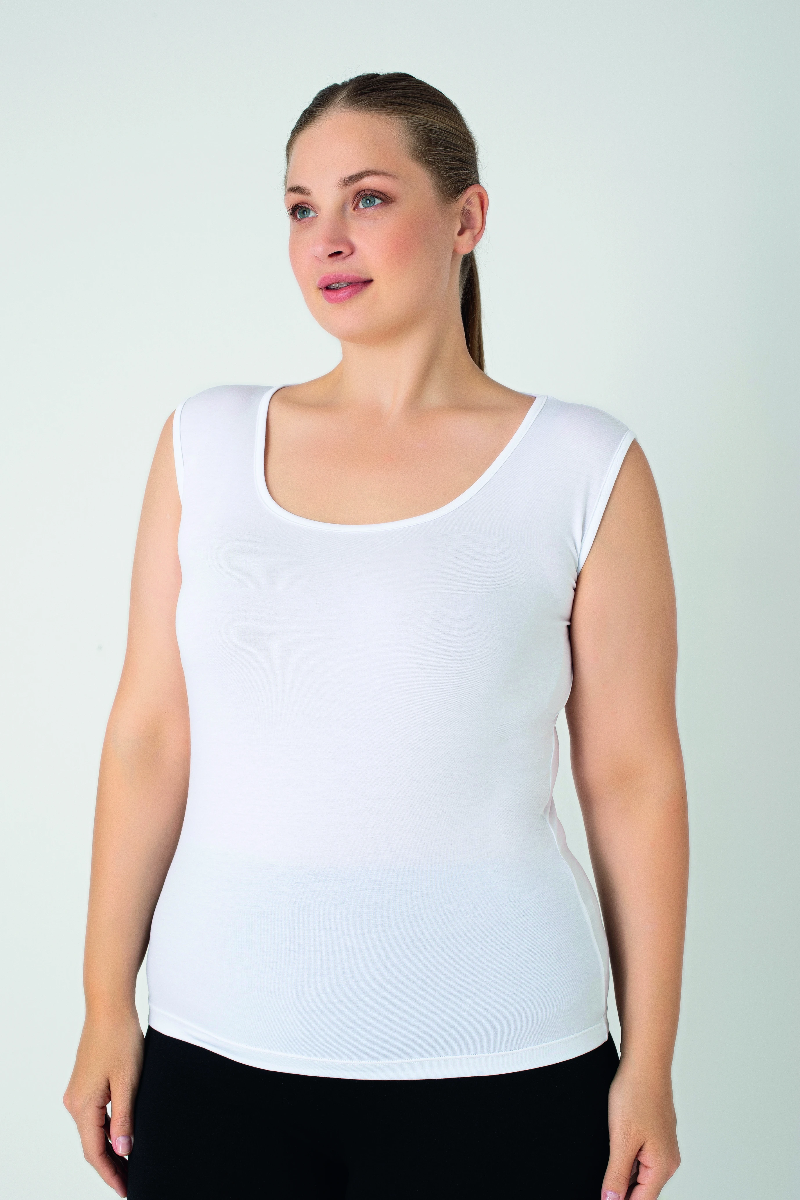 Kadın Battal Modal Geniş Askılı Atlet C801-028