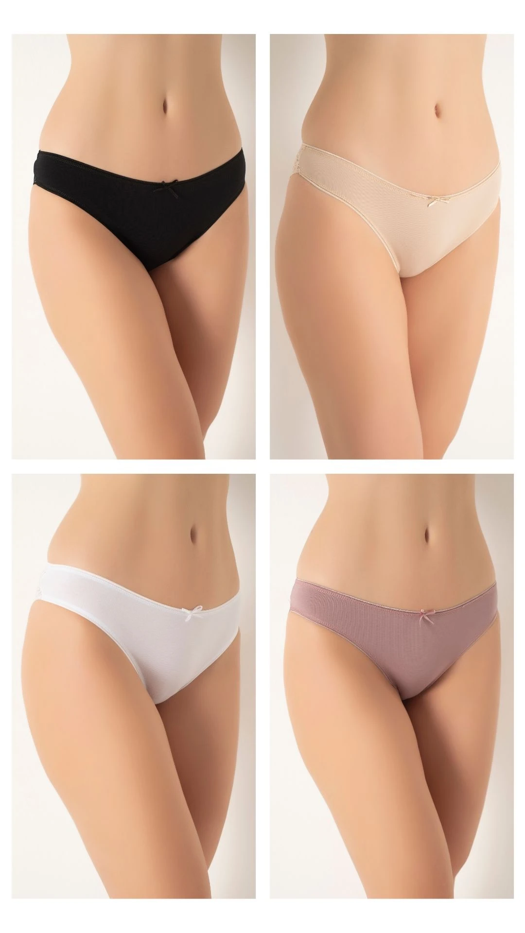 Kadın Dantelli Bikini 4'lü Külot Paket C804-001