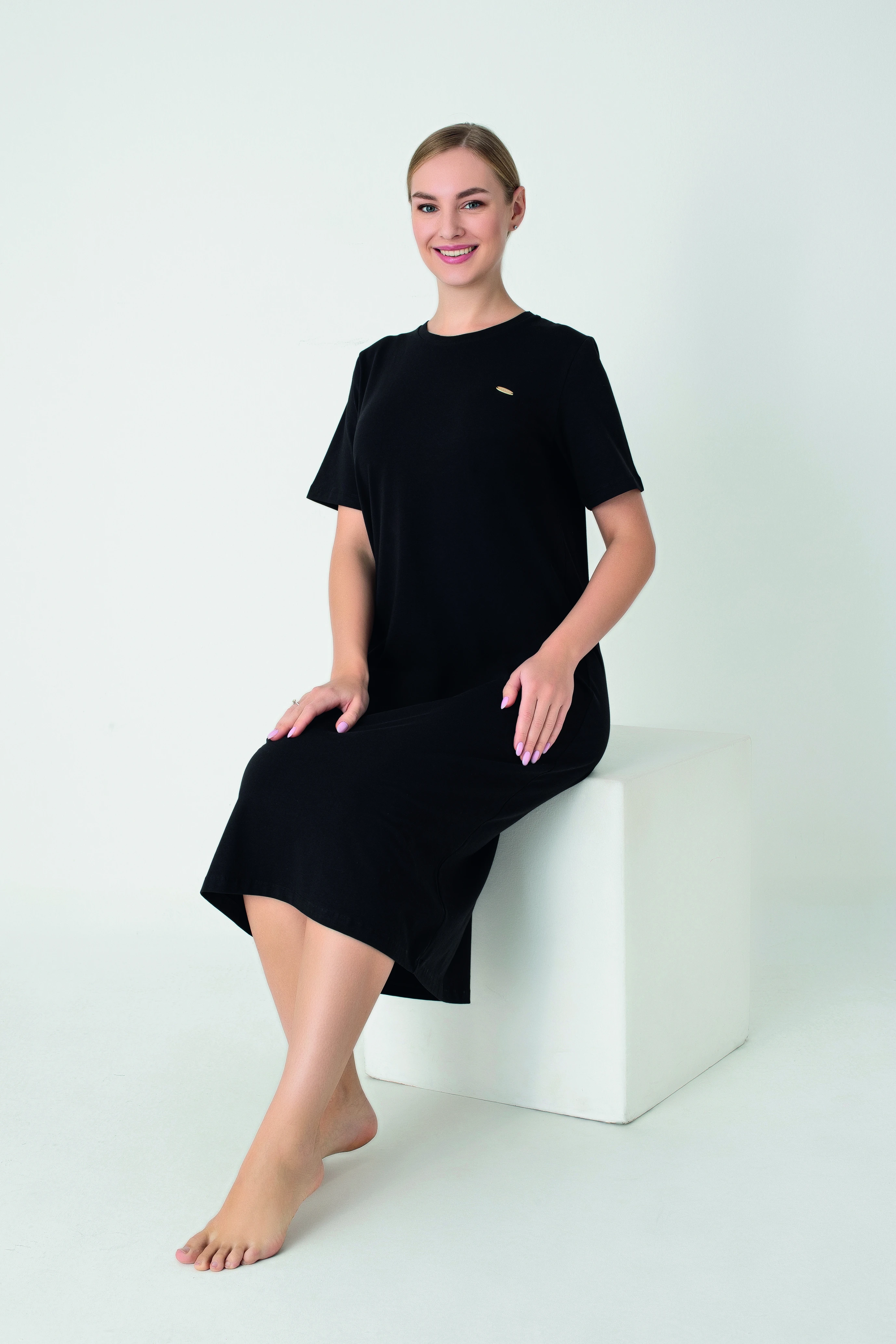 Kadın Modal Kısa Kol Elbise C801-036