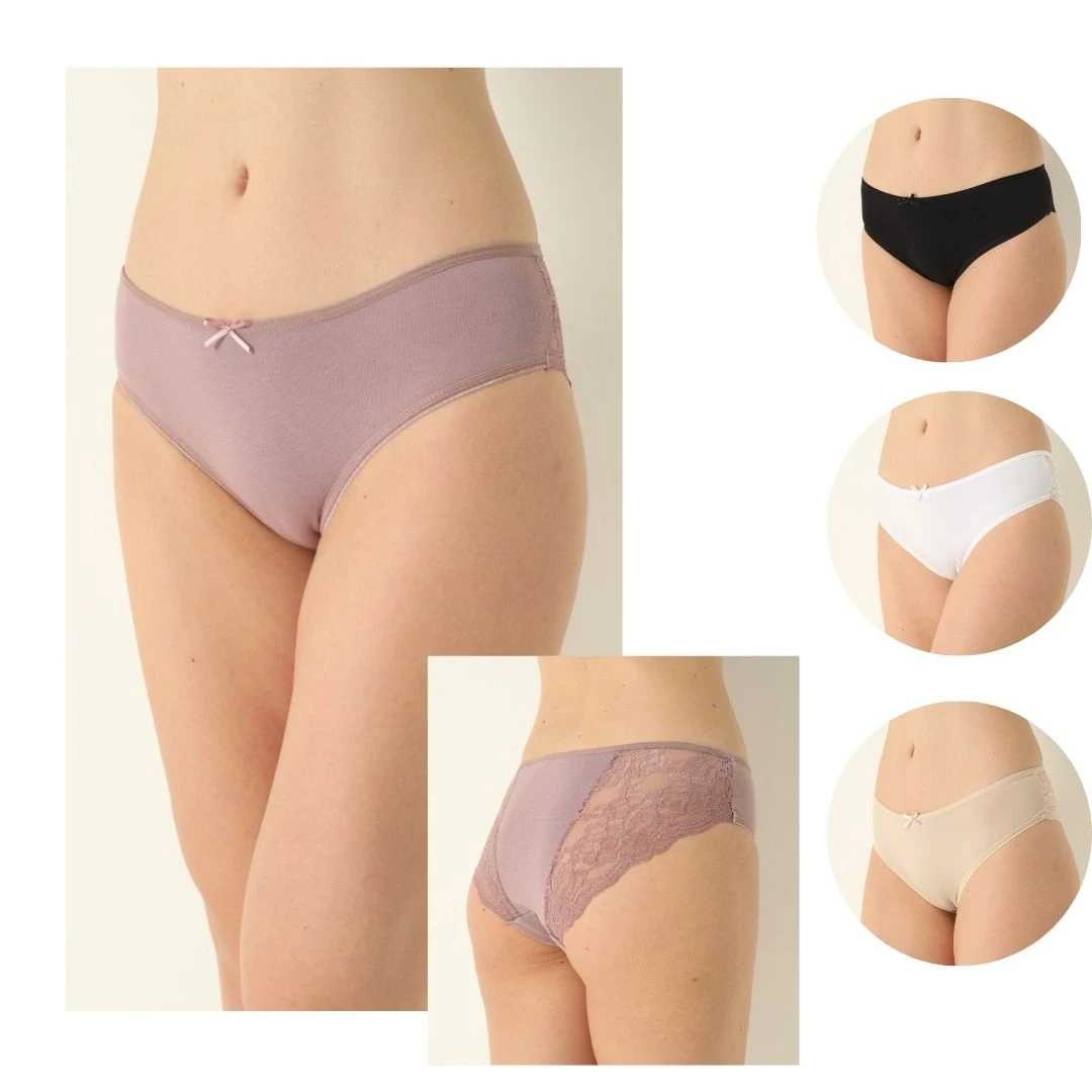 Kadın Dantelli Bikini 4'Lü Paket C804-007