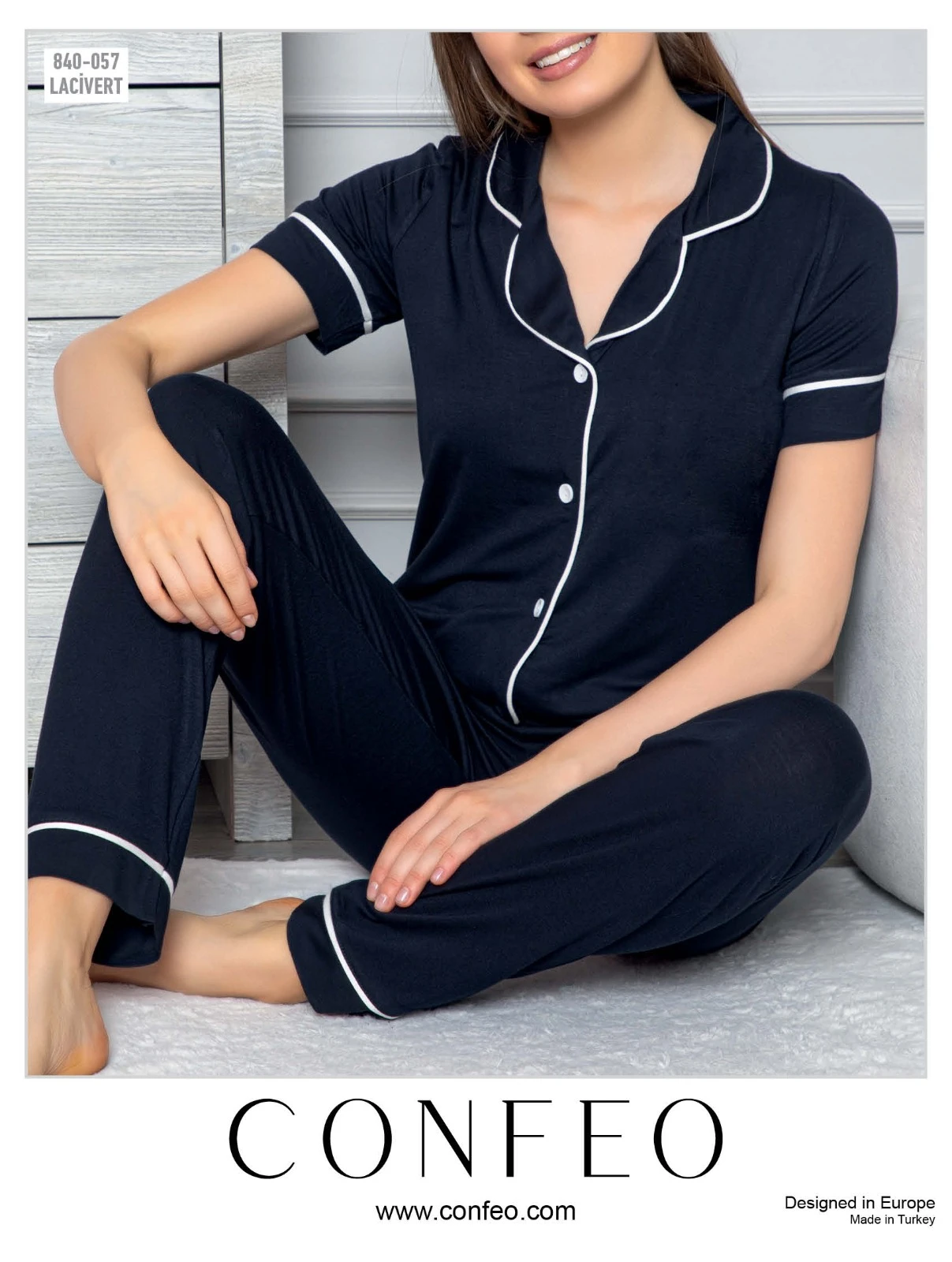 Kadın Kısakol Viscon Pijama Takımı C840-057