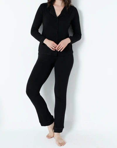 Kadın Önü Düğmeli Uzunkol Pijama Takım C840-444