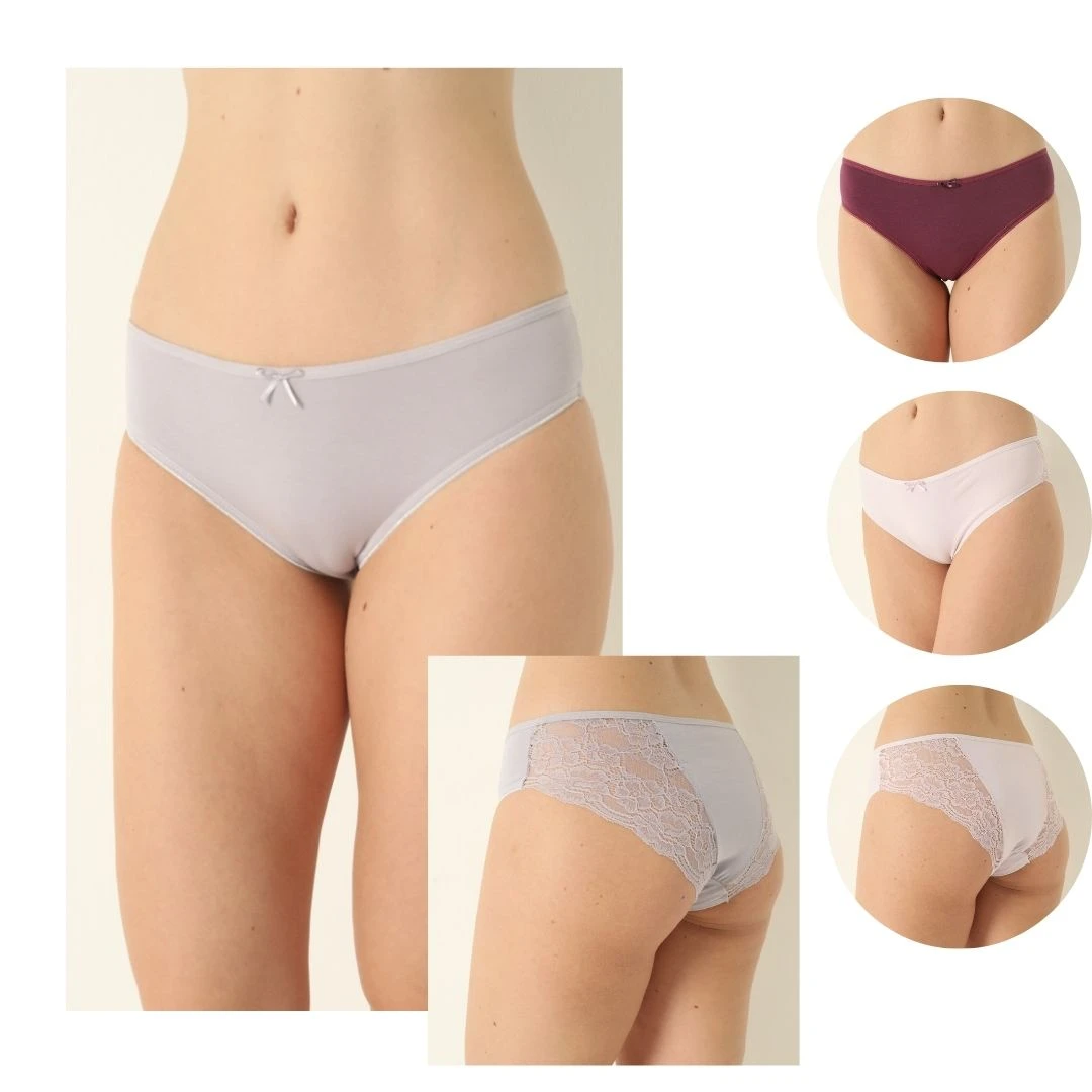 Kadın Dantelli Bikini 4'Lü Paket C804-007