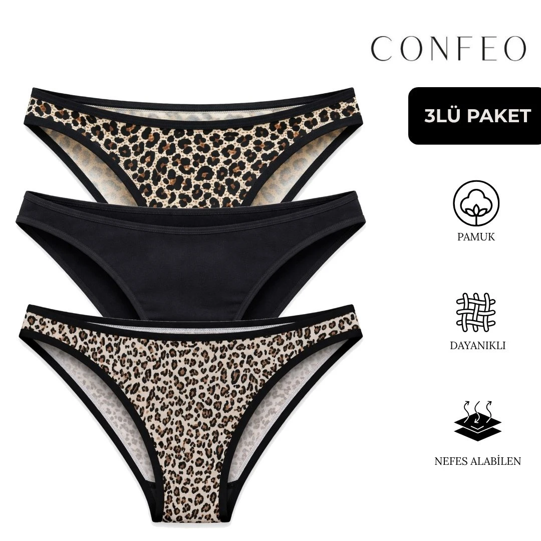 Kadın Brazilian Kesim 3'lü Külot Seti C803-500