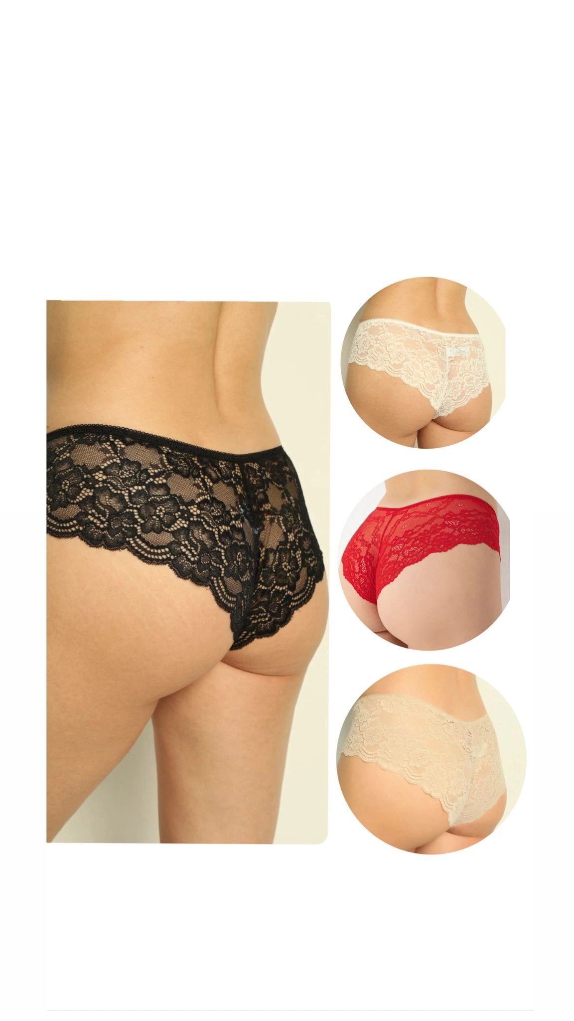 Kadın Dantelli Külot 4'Lü Paket C804-510