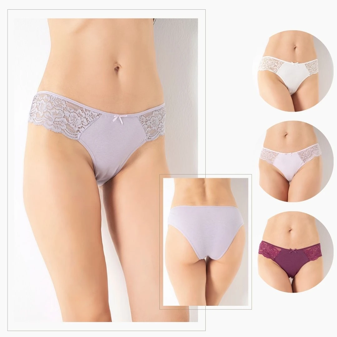Kadın Dantelli Külot 4'lü Paket C804-003